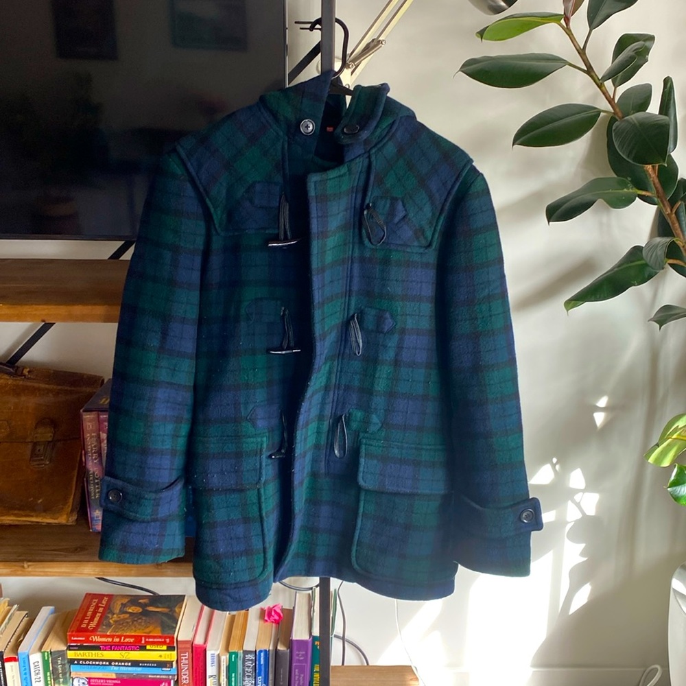 Uniqlo Men’s Plaid Hooded Toggle Coat
